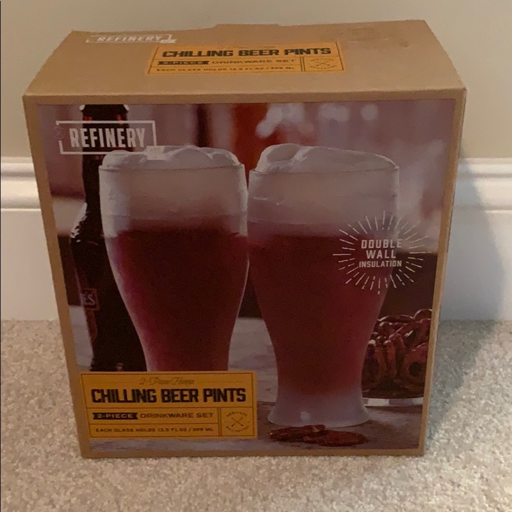 Brand new freeze chilling beer pints